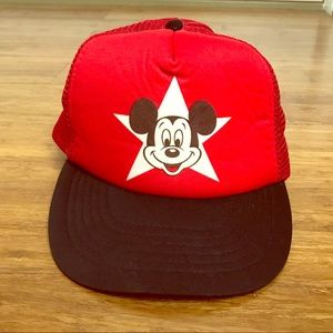 80s vintage Mickey Mouse trucker hat snap back